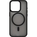 FoneKit MagSafe-yhteensopiva Soft Touch -suojakuori, iPhone 15, musta/harmaa FoneKit MagSafe-yhteensopiva Soft Touch -suojakuori, iPhone 15, musta/harmaa