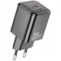 AWEI ład. siec. PD65-EU 35W 2x USB-C biała|white GaN AWEI ład. siec. PD65-EU 35W 2x USB-C biała|white GaN