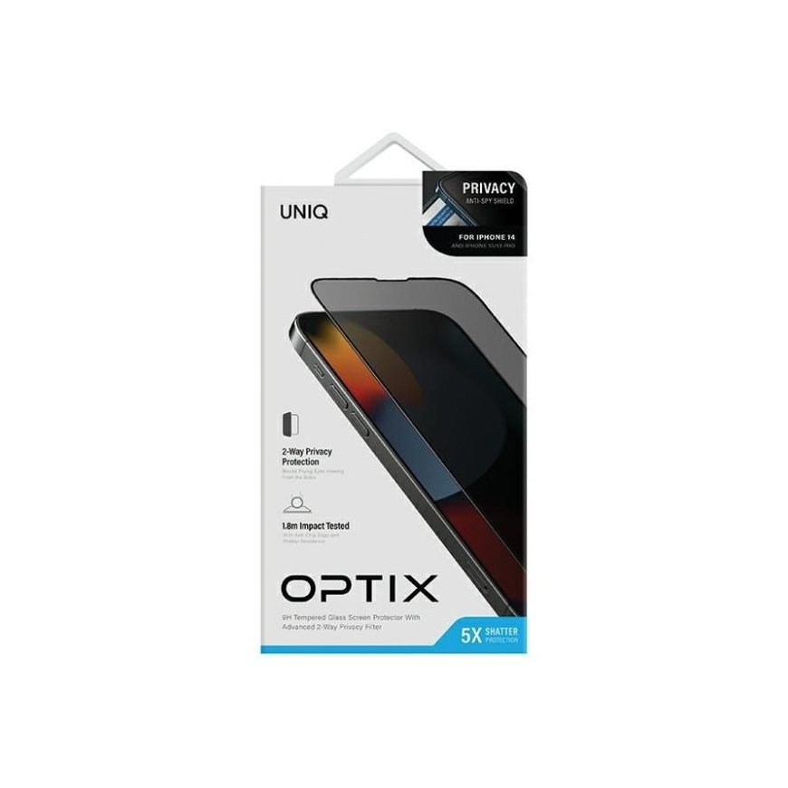 Uniq Optix Privacy Tempered Glass for iPhone 14|13|13 Pro with A