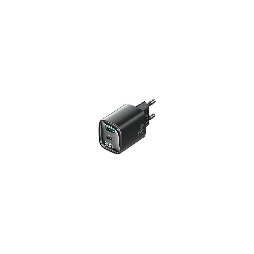 Charger 30W GaN LED USB+USB-C CC229 Black – 2
