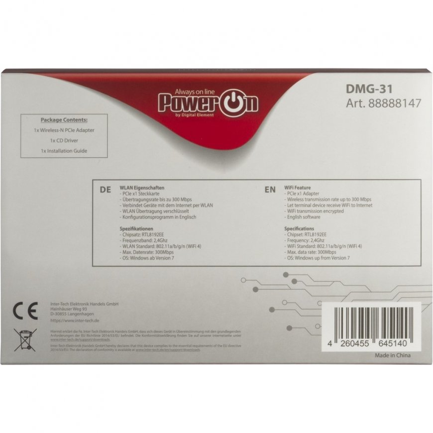 Inter-Tech DMG-31 Sisemine WLAN 300 Mbit/s – 2