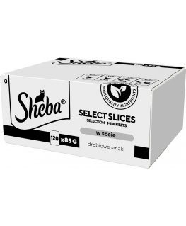 SHEBA Select Slices Putnu gaļas garšas - mitrā kaķu barība - 120 x 85g