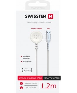 Swissten Braided Wireless Magnetic Charger for Apple Watch 1.2m