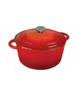 Pot, cast-iron, red, Ø21cm 2,4l KingHoff.