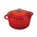 Pot, cast-iron, red, Ø21cm 2,4l KingHoff.