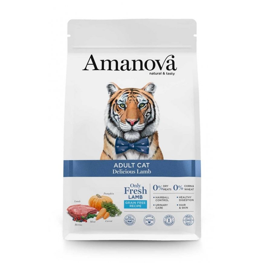 AMANOVA Adult Cat Delicious Lamb - kassi kuivtoit - 1,5kg