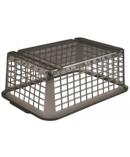Mini basket 30x20x11cm Fred transparent grey