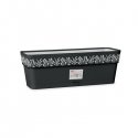 Flower box with tray Gaia 50x18x17cm black Flower box with tray Gaia 50x18x17cm black