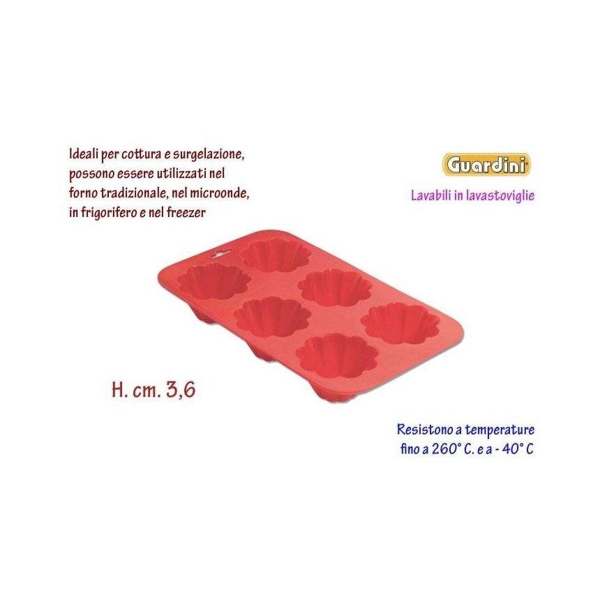Silicone bracelet mould 6 pieces Juliette 17x29x3,8cm