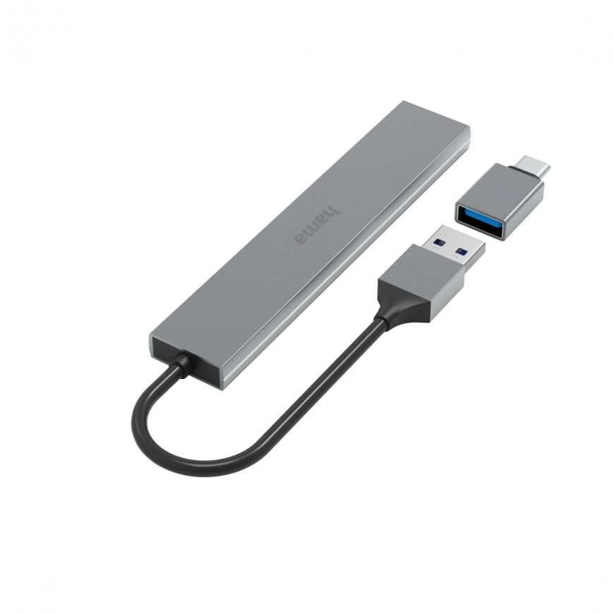 Hama 00200141 хаб-разветвитель USB 3.2 Gen 1 (3.1 Gen 1) Type-A 5000 Мбит/с Серый – 2