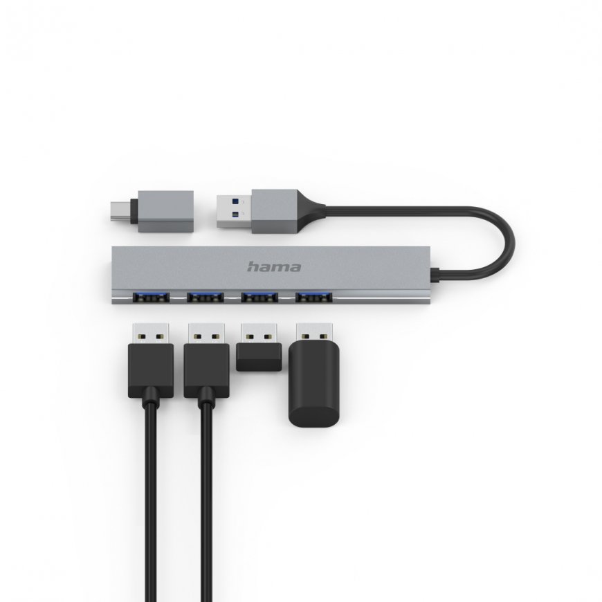 Hama 00200141 jaotur USB 3.2 Gen 1 (3.1 Gen 1) Type-A 5000 Mbit/s Hall – 4
