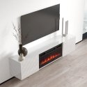 RTV LUXE kapp 182,6x34,5x37,5 valge/läikiv valge + must kamin RTV LUXE kapp 182,6x34,5x37,5 valge/läikiv valge + must kamin