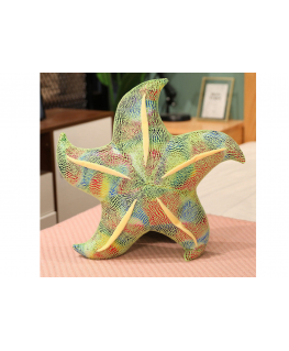 Lean Toys Mascot Plush Starfish Green pillow 45 cm