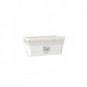 Flower box with tray Gaia 30x13x12cm white Flower box with tray Gaia 30x13x12cm white