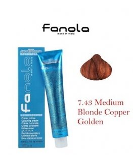 Fanola Colouring Cream professional permanent hair colour 7.43 1