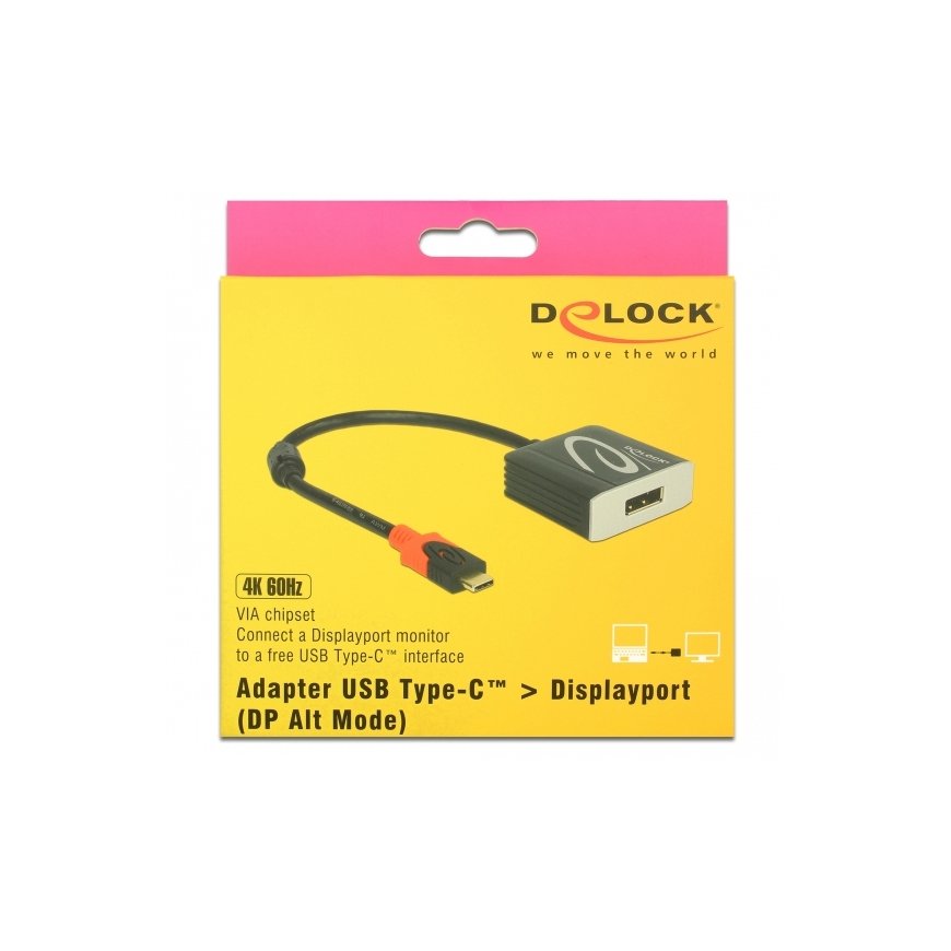 DeLOCK 63312 USB grafiikka-adapteri 4096 x 2160 pikseliä musta – 2
