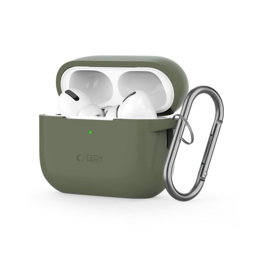 TECH-PROTECT SILICONE HOOK APPLE AIRPODS PRO 1 | 2 OLIVE GREEN