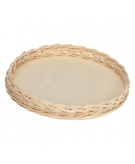 Midollino vitstest koogikorv - pruun, 28 cm
