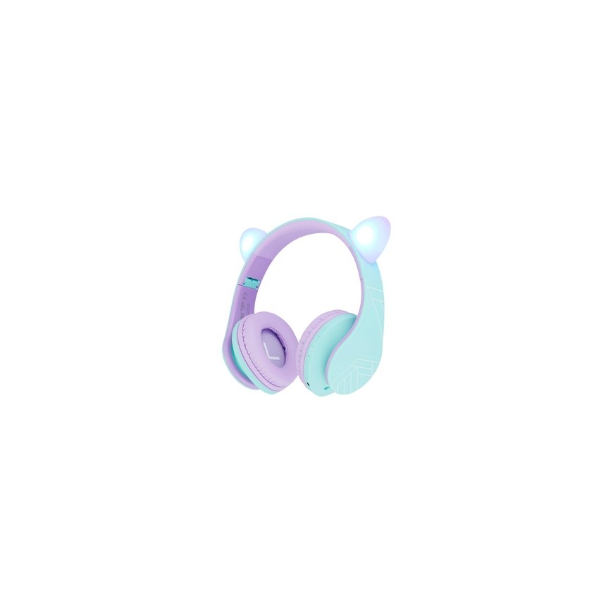PowerLocus P2 Cats Ears Wireless Headphones for Kids (blue and purple) – 2