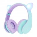 PowerLocus P2 Cats Ears Wireless Headphones for Kids (blue and purple) PowerLocus P2 Cats Ears Wireless Headphones for Kids (blue and purple)