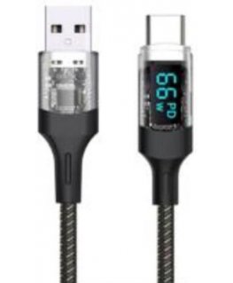 Fuj:tech USB-A - USB-C cable with LED display, 2 m
