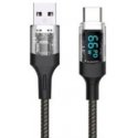 Fuj:tech USB-A - USB-C -kaapeli LED-näytöllä, 2 m Fuj:tech USB-A - USB-C -kaapeli LED-näytöllä, 2 m