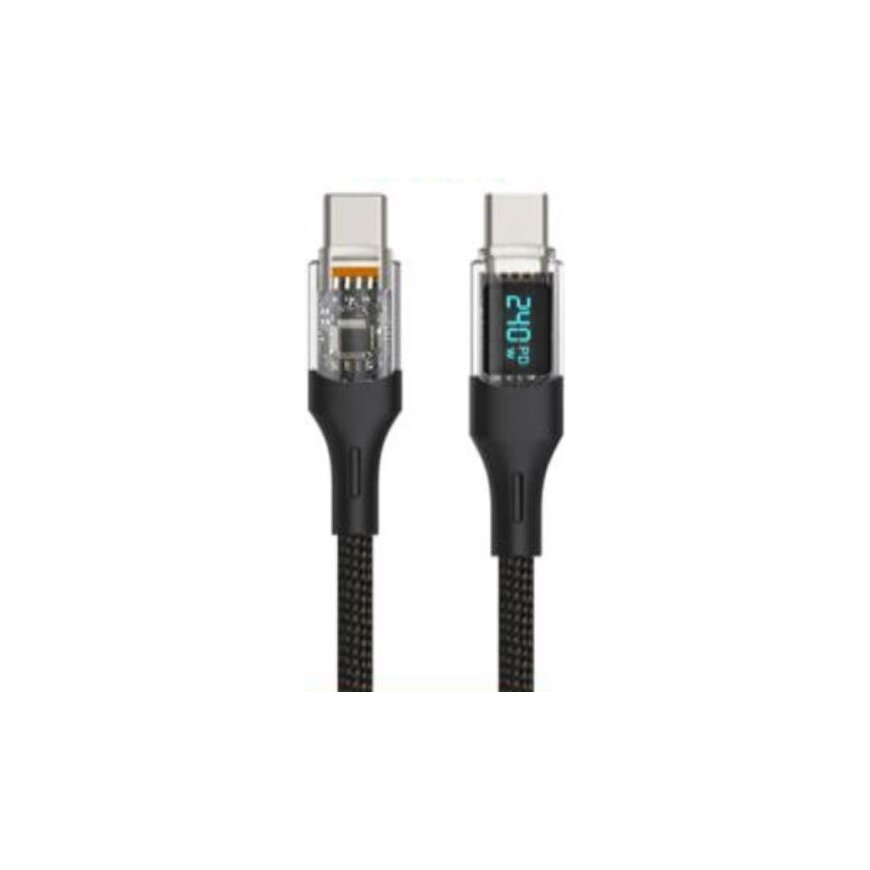 Fuj:tech USB-C - USB-C -kaapeli LED-näytöllä, 2 m