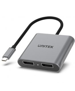 Unitek V1404A USB-C kuni 2x DP 1.4 8K 60Hz pordiadapter