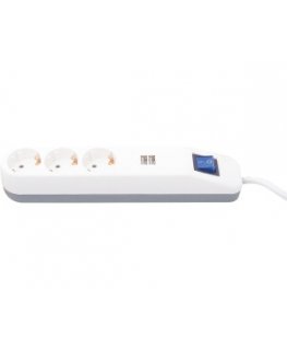 REV Steckdosenleiste ICE 3-fach USB & Schalter, 1,4m weiß