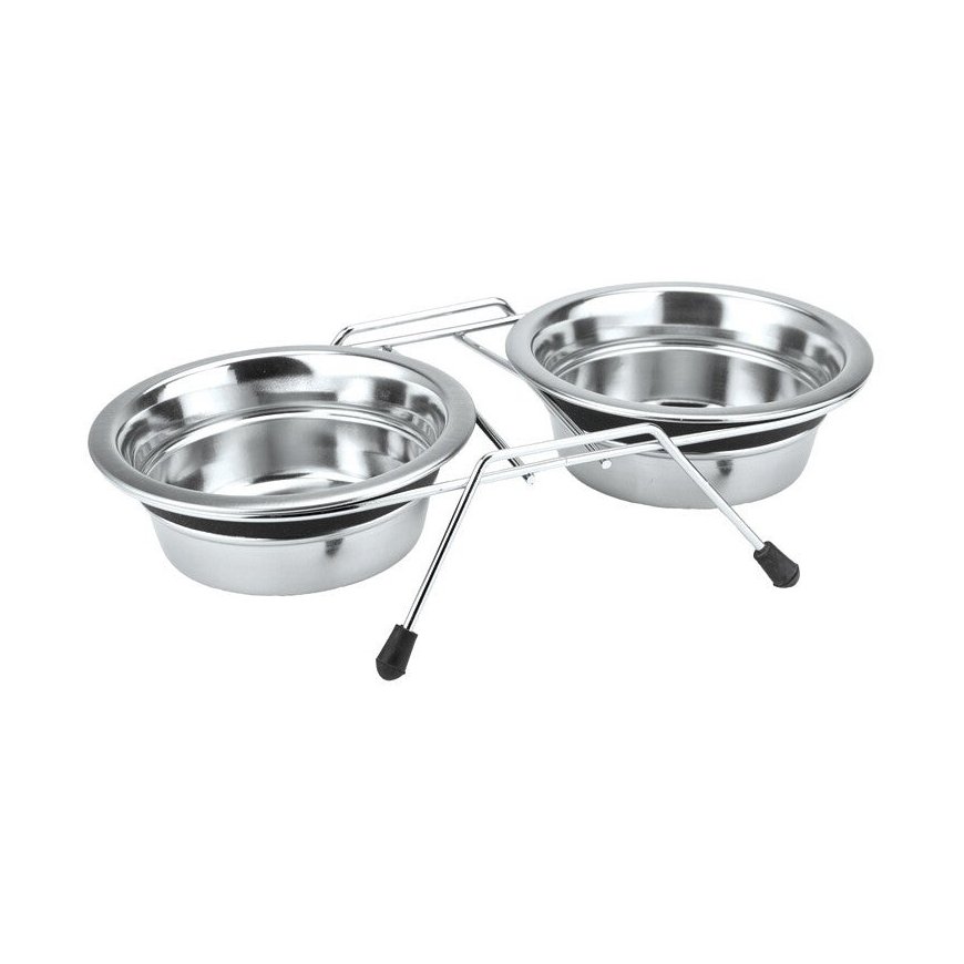 Tray with bowls : Trixie Eat on Feet Bowl Set, 2*0.25l|11cm – 2