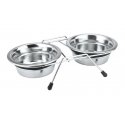 Tray with bowls : Trixie Eat on Feet Bowl Set, 2*0.25l|11cm Tray with bowls : Trixie Eat on Feet Bowl Set, 2*0.25l|11cm