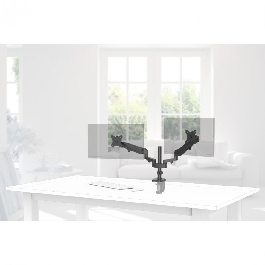 Hama 00118498 monitoriaus laikiklis arba stovas 81,3 cm (32") Juoda Stalas – 5