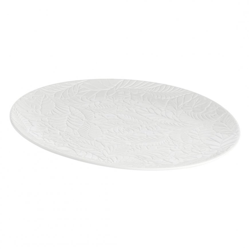 Bosco Round Serving Tray - White, 34 cm