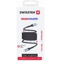 Swissten Magnetic Self-Winding USB-C / Lightning Data Cable 1m Swissten Magnetic Self-Winding USB-C / Lightning Data Cable 1m