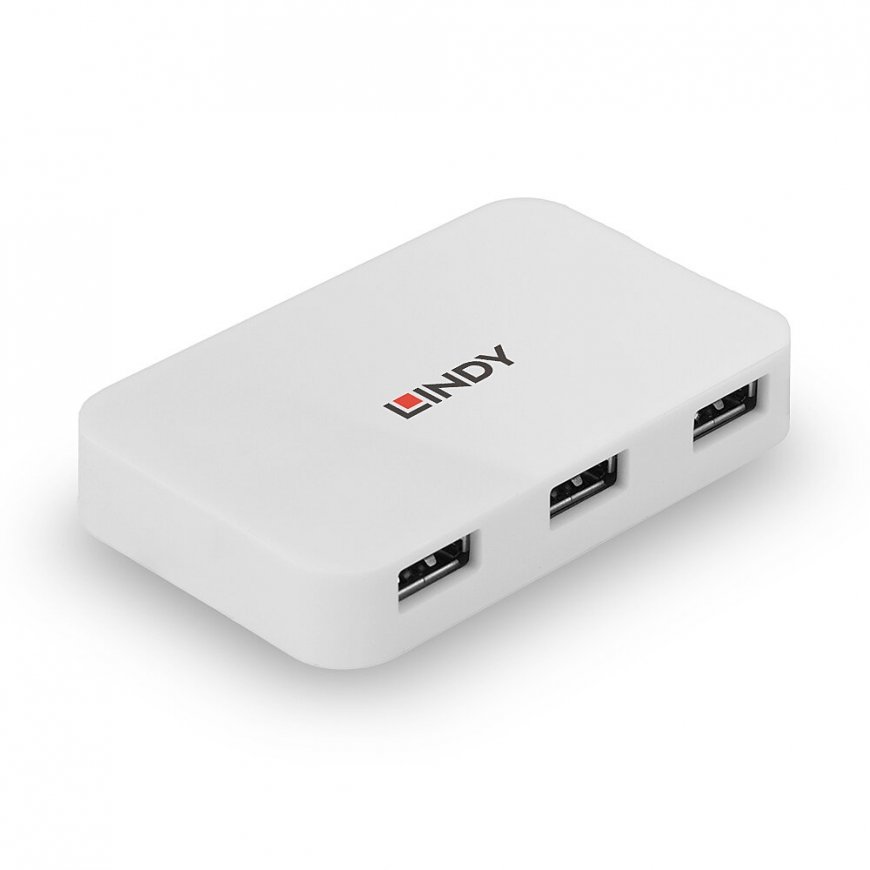 Lindy 43143 keskitin USB 3.2 Gen 1 (3.1 Gen 1) Type-A 5000 Mbit/s Valkoinen