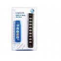 LogiLink UA0096 interfeisa centrmezgls 480 Mbit/s Melns LogiLink UA0096 interfeisa centrmezgls 480 Mbit/s Melns