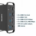 Canyon CNS-HDS95ST knyginių kompiuterių dokas / jungčių replikatorius Prijungimas USB 3.2 Gen 2 (3.1 Canyon CNS-HDS95ST knyginių kompiuterių dokas / jungčių replikatorius Prijungimas USB 3.2 Gen 2 (3.1