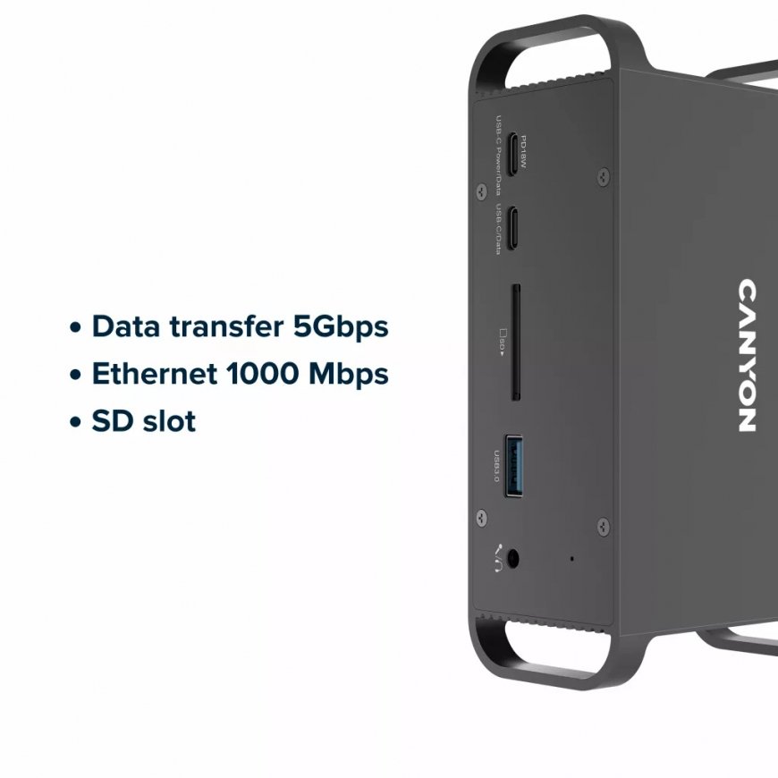 Canyon CNS-HDS95ST laptop dock/port replicator Docking USB 3.2 Gen 2 (3.1 Gen 2) Type-C Black – 5