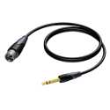 XLR MALE - 6,3 MM JACK MALE STEREO 1,5 M