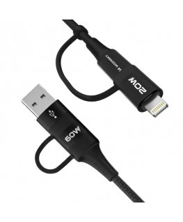 Wozinsky WNBAA 4in1 cable 2x USB-C 1x USB-A 1x Lightning 60W 1 m