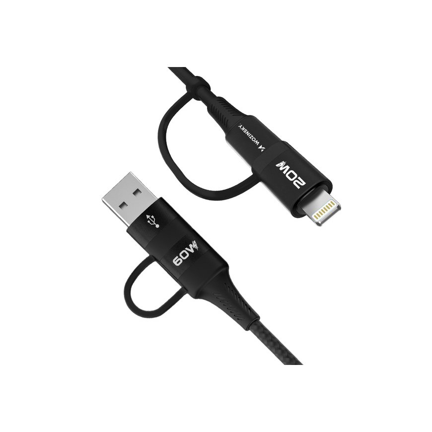 Wozinsky WNBAA 4in1 cable 2x USB-C 1x USB-A 1x Lightning 60W 1 m