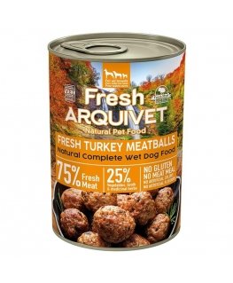 ARQUIVET Fresh Turkey Meatballs - wet dog food - 400g