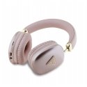 Guess Saffiano PU Leather Triangle Logo Wireless Headhones Pink