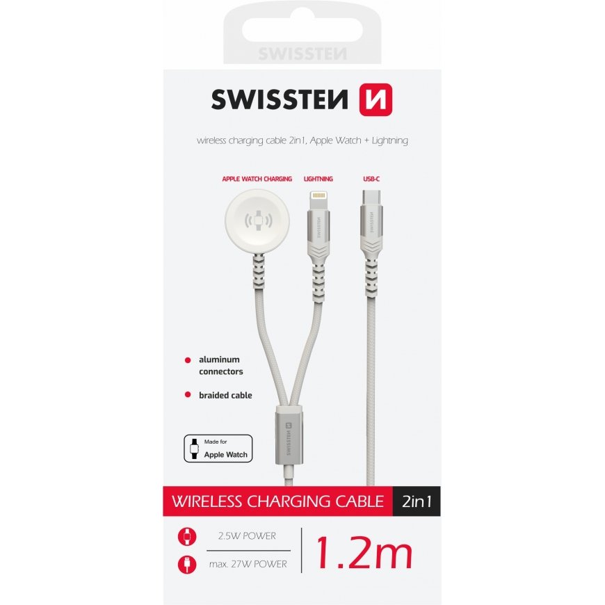 Swissten Wireless Charger 2in1 Apple Watch
