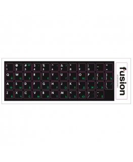 Fusion Accessories "Laminated Stickers RU / ENG" Black/Green