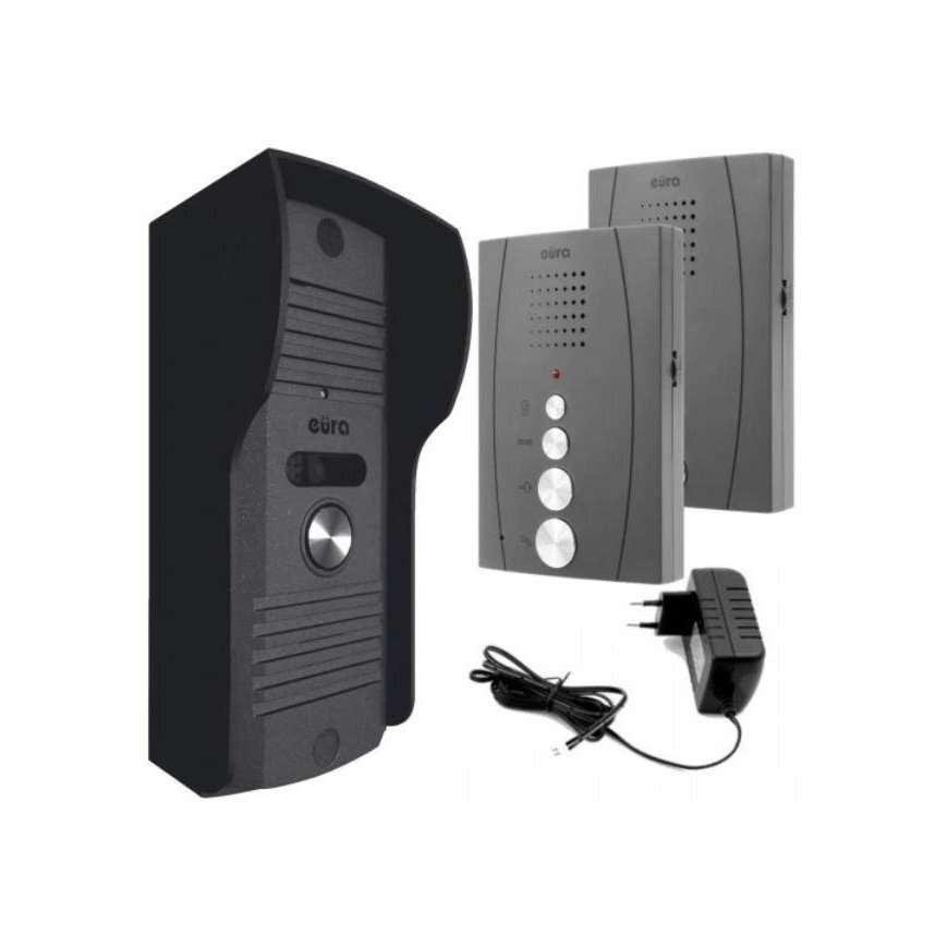INTERCOM ''EURA'' ADP-51A3 ''DIFESA'' - 1 pere, 2 kodujaama, sisetelefon, grafiit