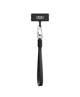 Audi uniwersalna smycz do telefonu 28cm 10mm Leather czarny|blac