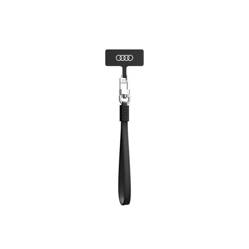 Audi uniwersalna smycz do telefonu 28cm 10mm Leather czarny|blac