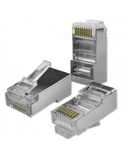 RJ45 Through connector plug,CAT5e,FTP,100pcs