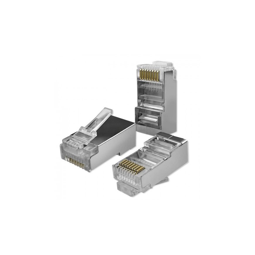Qoltec RJ45 Through connector plug,CAT5e